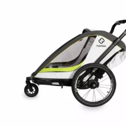 Hamax, Breeze Fahrradanhänger Für Kinder 2023 26 Hamax, Breeze Fahrradanhänger Für Kinder 2023 -Thule || Croozer || MOUNTAIN BUGGY Verkäufe ham400201 hamax breeze white green stroller wheel side