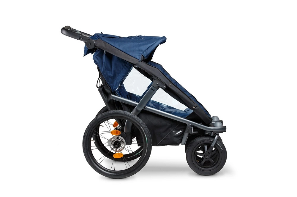 TFK Trends For Kids TFK Velo + Deichsel, Fahrradanhänger-Zwillingskinderwagen, Marine-schwarz 1 TFK Trends For Kids TFK Velo + Deichsel, Fahrradanhänger-Zwillingskinderwagen, Marine-schwarz