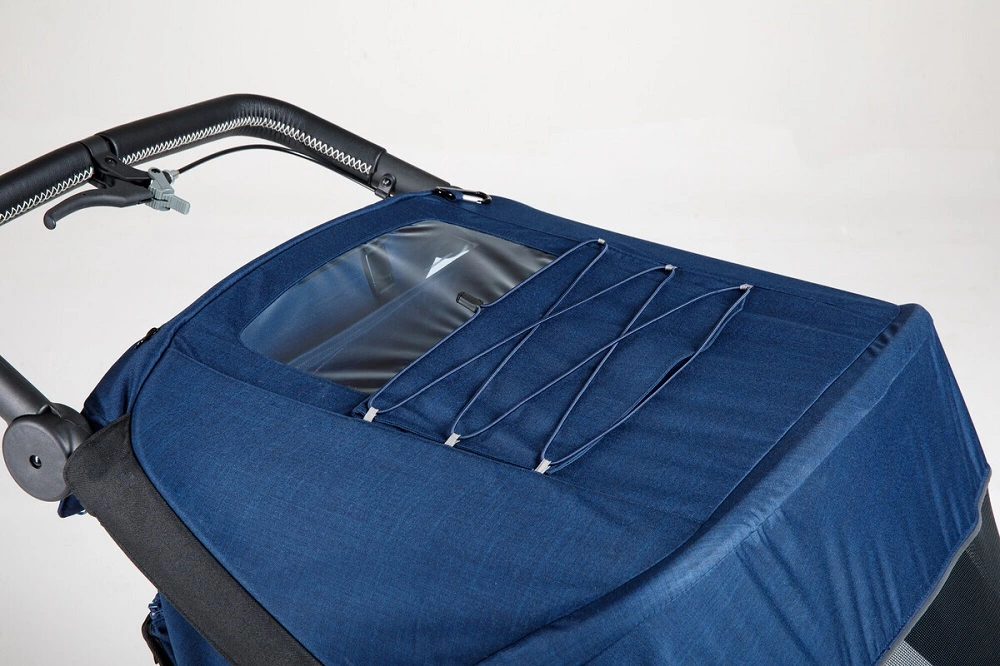 TFK Trends For Kids TFK Velo + Deichsel, Fahrradanhänger-Zwillingskinderwagen, Marine-schwarz 7 TFK Trends For Kids TFK Velo + Deichsel, Fahrradanhänger-Zwillingskinderwagen, Marine-schwarz – Bild 7