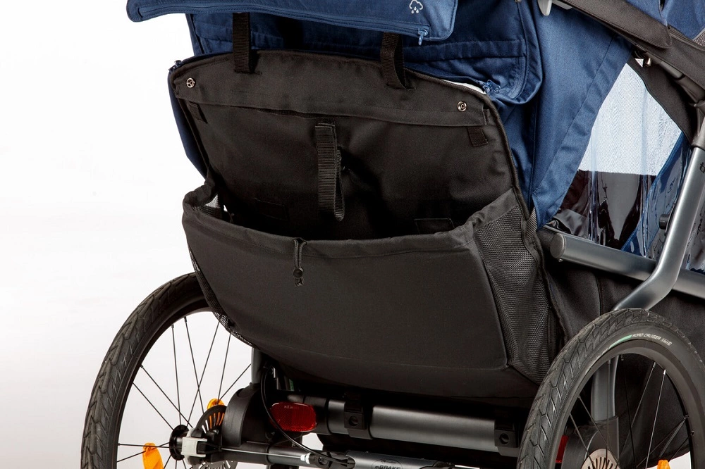 TFK Trends For Kids TFK Velo + Deichsel, Fahrradanhänger-Zwillingskinderwagen, Marine-schwarz 8 TFK Trends For Kids TFK Velo + Deichsel, Fahrradanhänger-Zwillingskinderwagen, Marine-schwarz – Bild 8